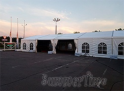 Более 600 кв.м. шатров установлено для проведения мероприятия, посвященного открытию нового завода